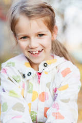 Portrait of a laughing girl.