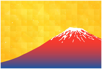 金背景の富士山