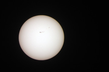 Solar activity and Sunspots, as viewed through a telescope