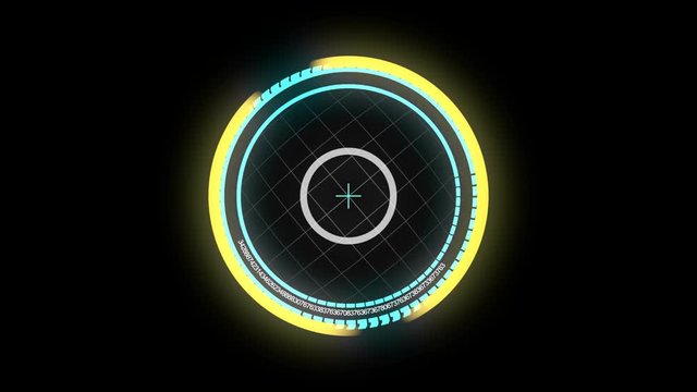 Futuristic HUD Lock on Target in Alpha Channel