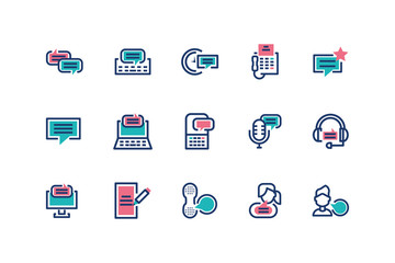 Isolated messages icon set vector design