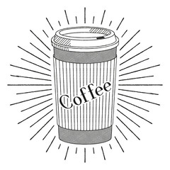 Disposable coffee cup/ mug - vector illustration