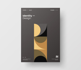 Amazing business presentation vector A4 vertical orientation front page mock up. Modern corporate report cover abstract geometric illustration design layout. Company identity brochure template.