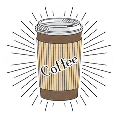 Disposable coffee cup/ mug - vector illustration