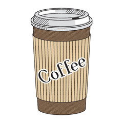 Disposable coffee cup/ mug - vector illustration