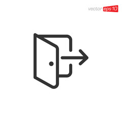 Obraz premium Exit Icon Sign Design Symbol