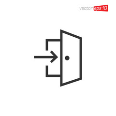 Exit Icon Sign Design Symbol