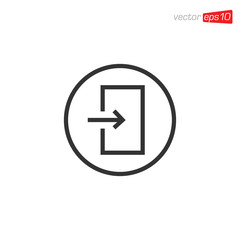 Exit Icon Sign Design Symbol