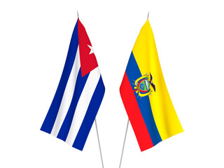 Ecuador and Cuba flags