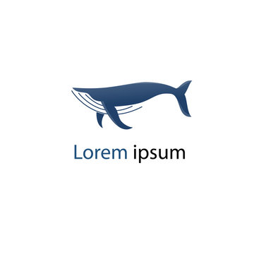 modern icon logo whale template for company