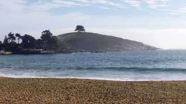The beach of Zapallar at Zapallar