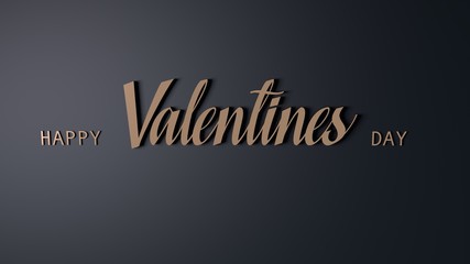3d render of happy valentines day card background. copy space left for custom text.