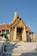 Buddhist temple buildings in the capital of Thailand Bangkok.