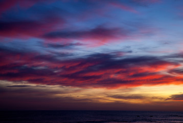 Fototapeta na wymiar Beautiful dusk in Cadiz, Spain