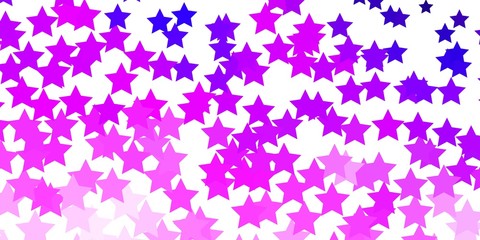 Obraz na płótnie Canvas Light Purple, Pink vector template with neon stars. Colorful illustration with abstract gradient stars. Pattern for wrapping gifts.