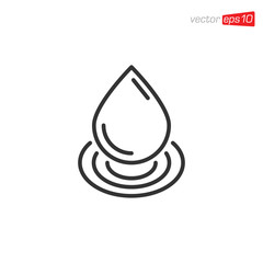 Water Drop Icon Design Illustration