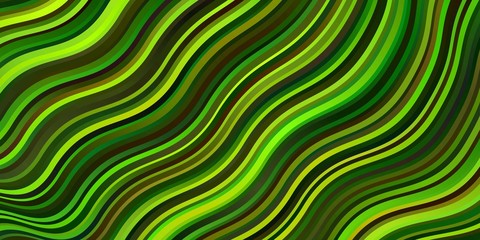 Fototapeta premium Light Green, Yellow vector layout with curves. Gradient illustration in simple style with bows. Pattern for commercials, ads.