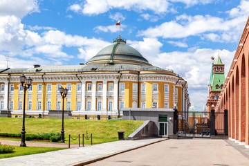 Senate Palace at Moscow Kremlin, Russia - obrazy, fototapety, plakaty