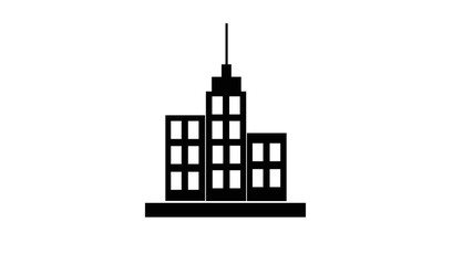 Obraz premium Urban buildings isolated in black and white