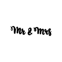 Handwritten Lettering Mr and Mrs