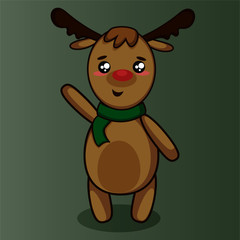 cute elk animal christmas reindeer
