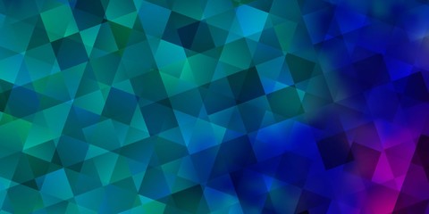 Obraz premium Light Pink, Blue vector background with triangles, cubes.