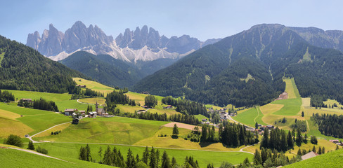 Mountain views near Santa Magdalena, Val di Funes, Dolomite Alps, Italy