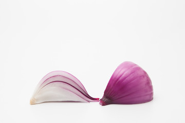 Beautiful Red Onion on a white 