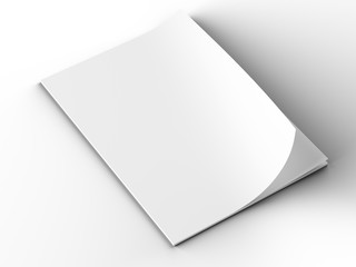 Empty paper sheets in A4 format. Ream of white paper. 3d illustration