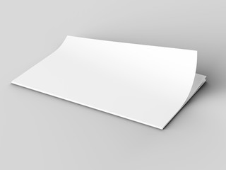 Empty paper sheets in A4 format. Ream of white paper. 3d illustration