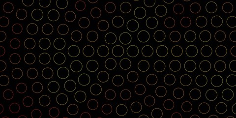 Fototapeta na wymiar Dark Orange vector backdrop with dots. Abstract colorful disks on simple gradient background. Design for posters, banners.