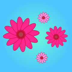 abstract floral background with flowers