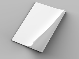 Empty paper sheets in A4 format. Ream of white paper. 3d illustration