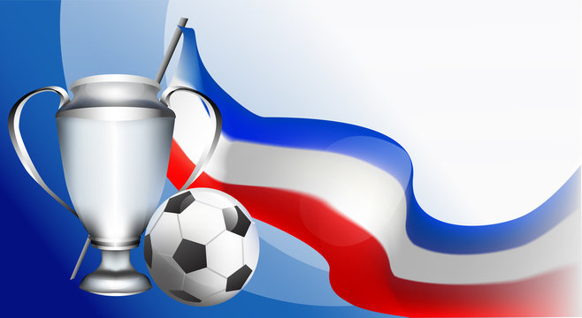 russian football cup tournament. soccer championship in moscow. realistic background vector illustration