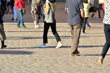 group of people walking on the street