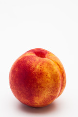 Fresh ripe Peach on a white background 