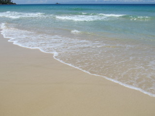 Fototapeta na wymiar Beautiful tropical white sand beach, Thailand. Paradise, vacation
