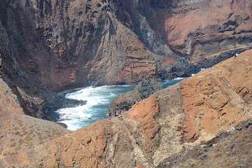 along the wild coast of Madeira, Portugal