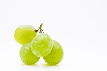 isolated fresh green grapes