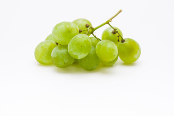 isolated fresh green grapes