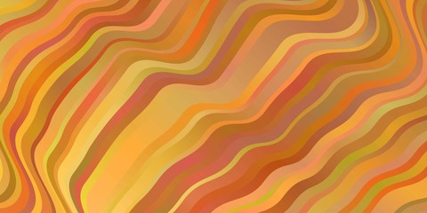 Light Orange vector pattern with lines.