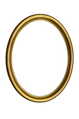 old gilded oval picture frame