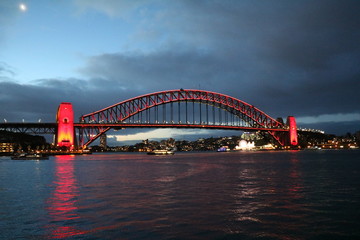 Sydney Harbor Bridge nearby Circular Quay in Sydney, Australia