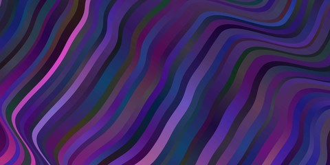 Dark Pink vector texture with wry lines.