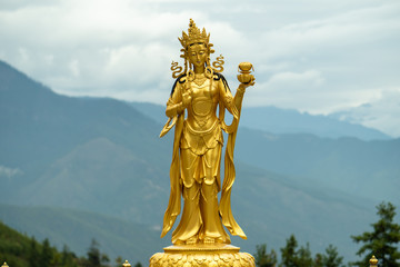 Fototapeta premium The Dzong Monastery in Bhutan Himalayas mountain