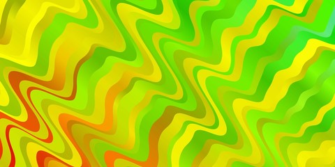 Light Multicolor vector background with bent lines.