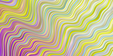 Light Multicolor vector backdrop with curves. Colorful geometric sample with gradient curves.  Design for your business promotion.