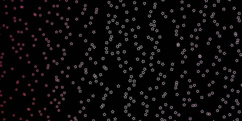 Dark Pink vector background with colorful stars. Modern geometric abstract illustration with stars. Theme for cell phones.