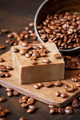 Handmade soap closeup. Spa products