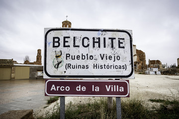 Obraz premium Sign of a old village